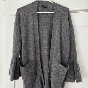 Club Monaco Charcoal Open-Front Cardigan